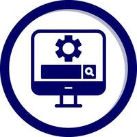 Computer Search Engine Vecto Icon vector