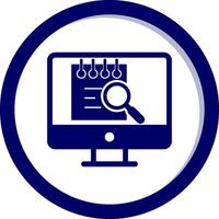 File Search Computer Vecto Icon vector