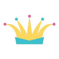 vector flat princess tiara on white background