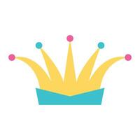 vector flat princess tiara on white background