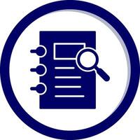 Notepad Search Vecto Icon vector