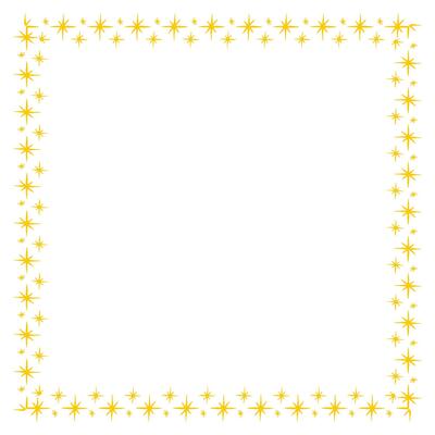 Vector border frame with star on white background