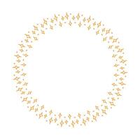 Vector stars frame. round border frames with star