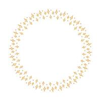 Vector stars frame. round border frames with star