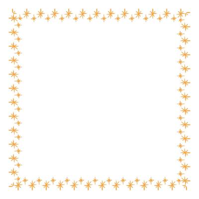 Vector border frame with star on white background