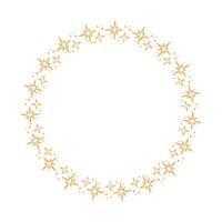 Vector stars frame. round border frames with star