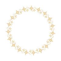 Vector stars frame. round border frames with star