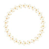 Vector stars frame. round border frames with star