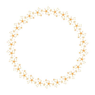 Vector stars frame. round border frames with star