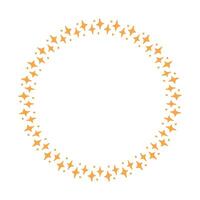 Vector stars frame. round border frames with star