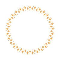 Vector stars frame. round border frames with star