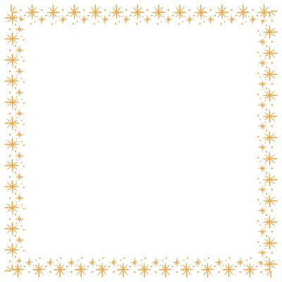 Vector border frame with star on white background