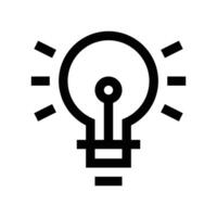 vector illustration of light bulb icon