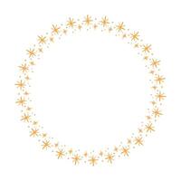 Vector stars frame. round border frames with star