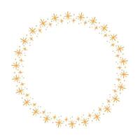 Vector stars frame. round border frames with star