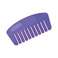 Vector toothed comb icon in cartoon style isolated on white background accessory symbol