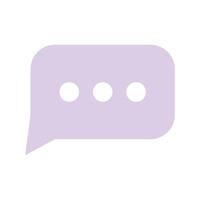 Vector chat bubble on white background