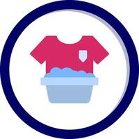 Washing Clothes Vecto Icon vector