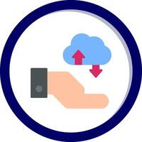 Cloud Data Transfer Vecto Icon vector