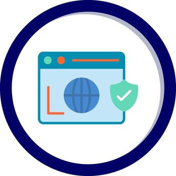 Secure  Browser Vecto Icon vector