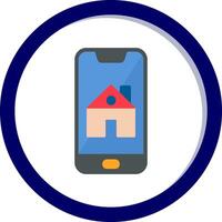 Smartphone House Control Vecto Icon vector