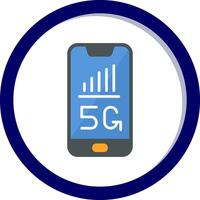 5g teléfono inteligente vecto icono vector