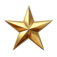 AI generated Bright and Clear, Gold Star Cutout png