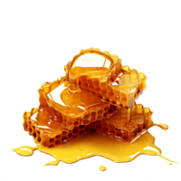 AI generated Honey Heaven , Cutout of Honeycombs on Clear Canvas png