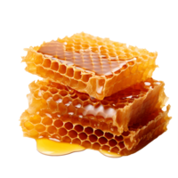 AI generated Nature's Sweet Treat , Isolated Honeycombs in Transparency png