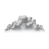 AI generated Cutout of white cloud on transparent background png