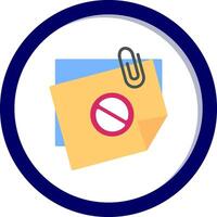 Sticky Notes Ban Vecto Icon vector