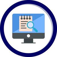 File Search Computer Vecto Icon vector