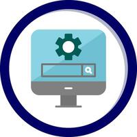 Computer Search Engine Vecto Icon vector