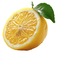 ai généré Coupe bord conception, transparent citron isolement png