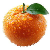 ai generado agudo y claro, aislado naranja Fruta en un transparente lona png