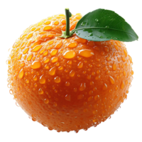 ai generado agudo y claro, aislado naranja Fruta en un transparente lona png