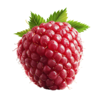 AI generated Raspberry Elegance, Cut Out on Transparent Background png