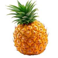 AI generated Minimalist Pineapple Cutout on a Clear Background png