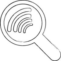 Magnifying glass icon with wifi connection design decoration. vector