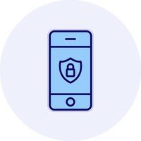 Mobile Security Vecto Icon vector