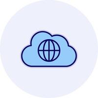 World Cloud Vecto Icon vector