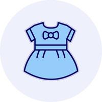 bebé muchachas vestir vecto icono vector