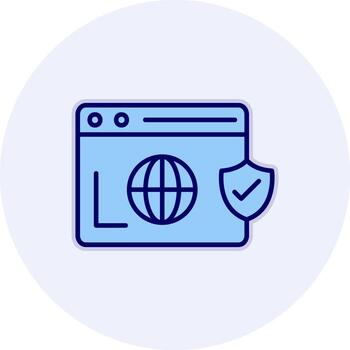 seguro navegador vecto icono vector