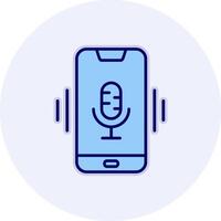 Mobile Voice Assistant Vecto Icon vector