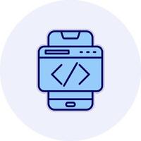 Smartphone Coding Vecto Icon vector