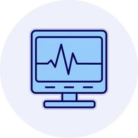 ecg leyendo vecto icono vector