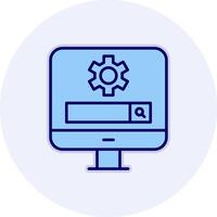 Computer Search Engine Vecto Icon vector