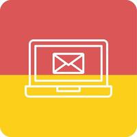 Email Laptop Vecto Icon vector