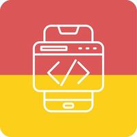 Smartphone Coding Vecto Icon vector