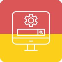 Computer Search Engine Vecto Icon vector